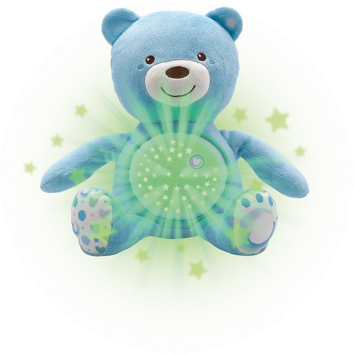 Nachtlicht mit Musik Baby Bär, blau