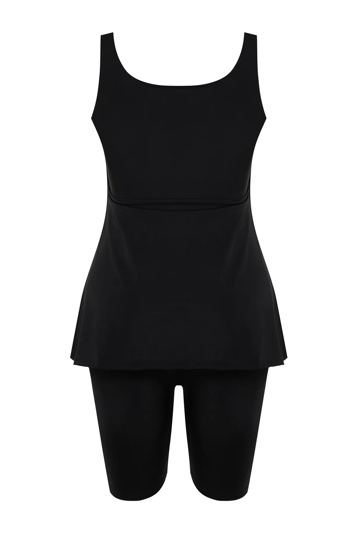 Trendyol Curve  Schwarzer Tankini mit U-Ausschnitt TBBSS24AM00019