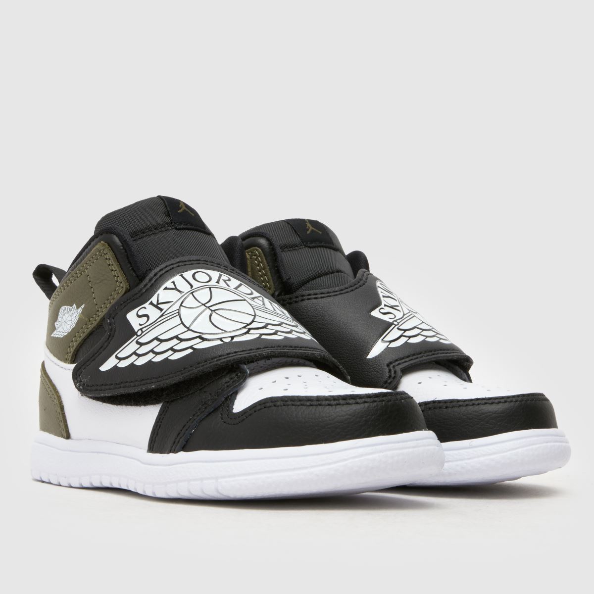 Nike Jordan vita och svarta sky Jordan 1 pojkar småbarnsskor