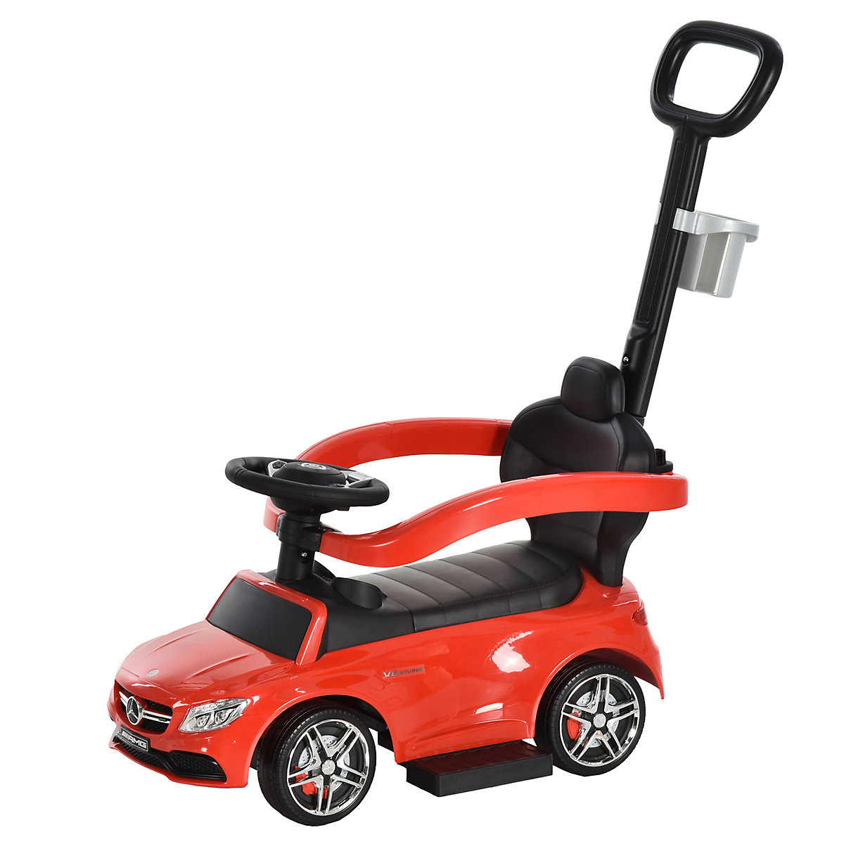 Rutschauto mit Schub- und Haltestange
