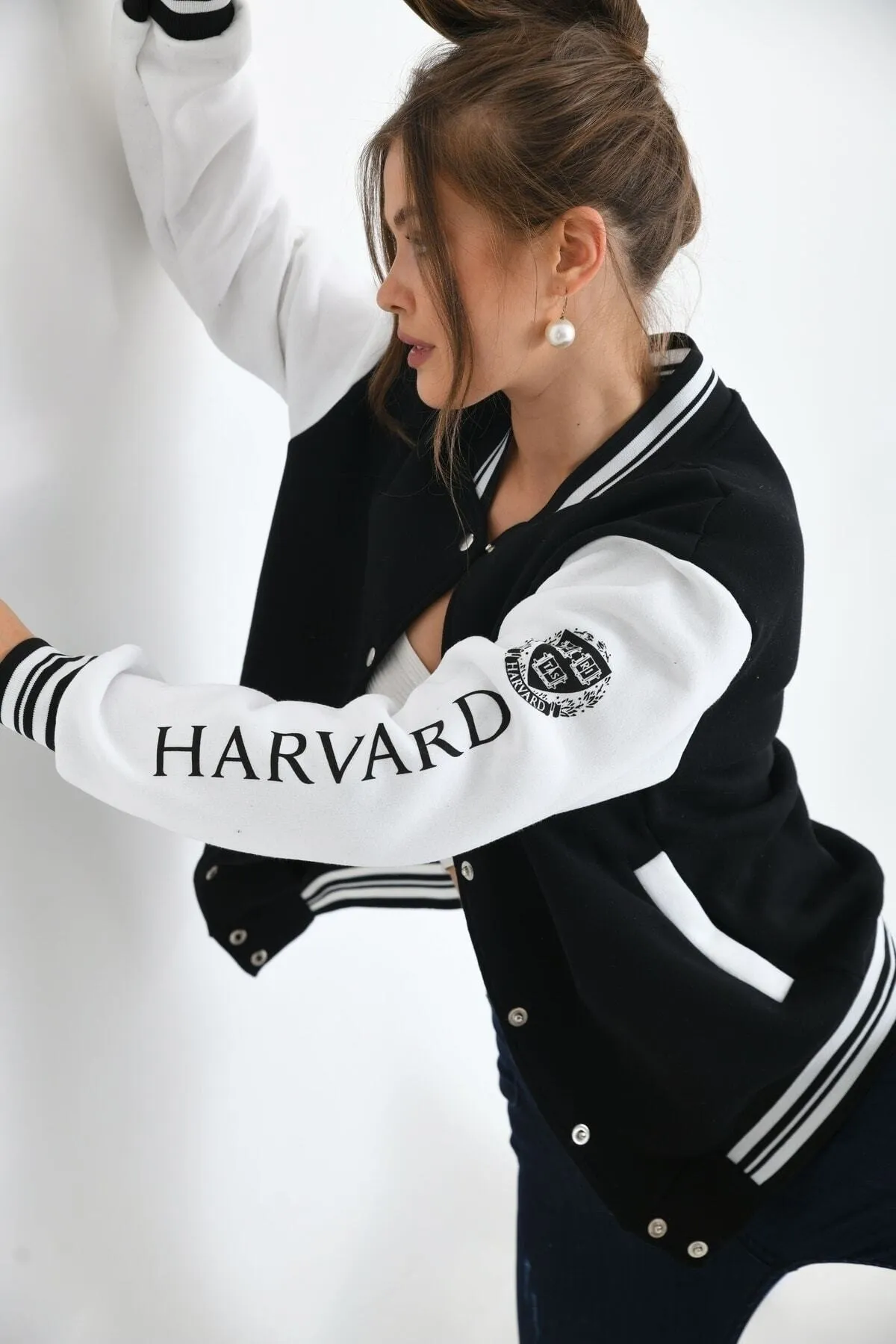 VOLT CLOTHİNG  Bestickte Collegejacke für Unisex