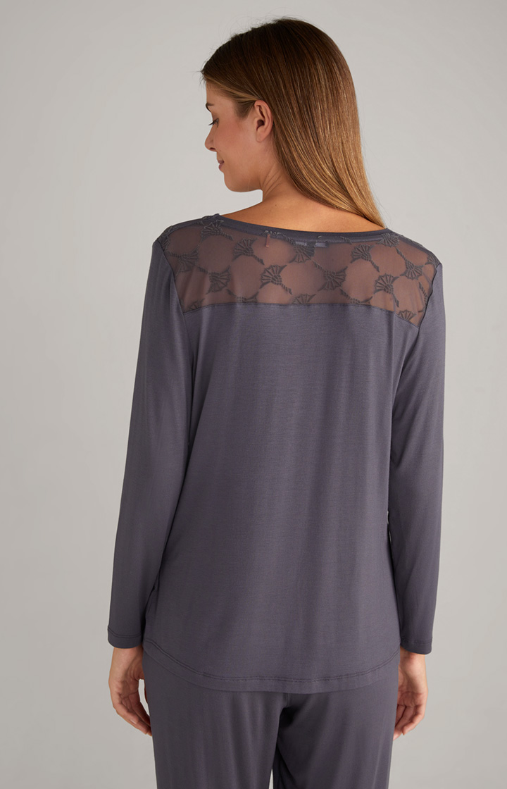 Lounge-Longsleeve in Anthrazit