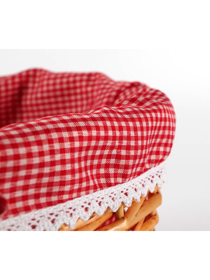kobolo Einkaufskorb CHECK RED SHOP in Braun günstig kaufen onesize