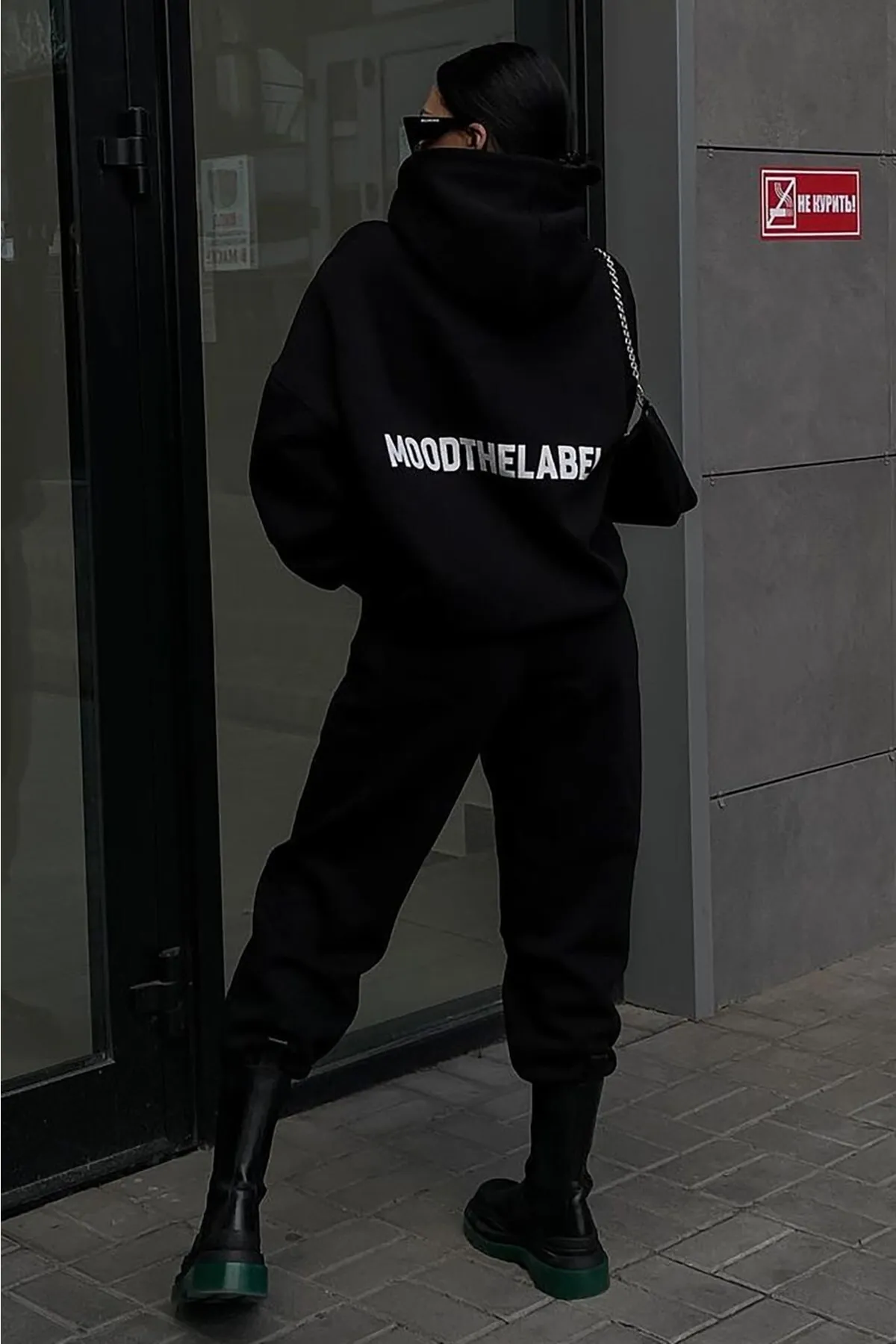 AFROGİYİM  Bedrucktes Oversize-Trainingsanzugset aus dreifädigem Fleece für Damen