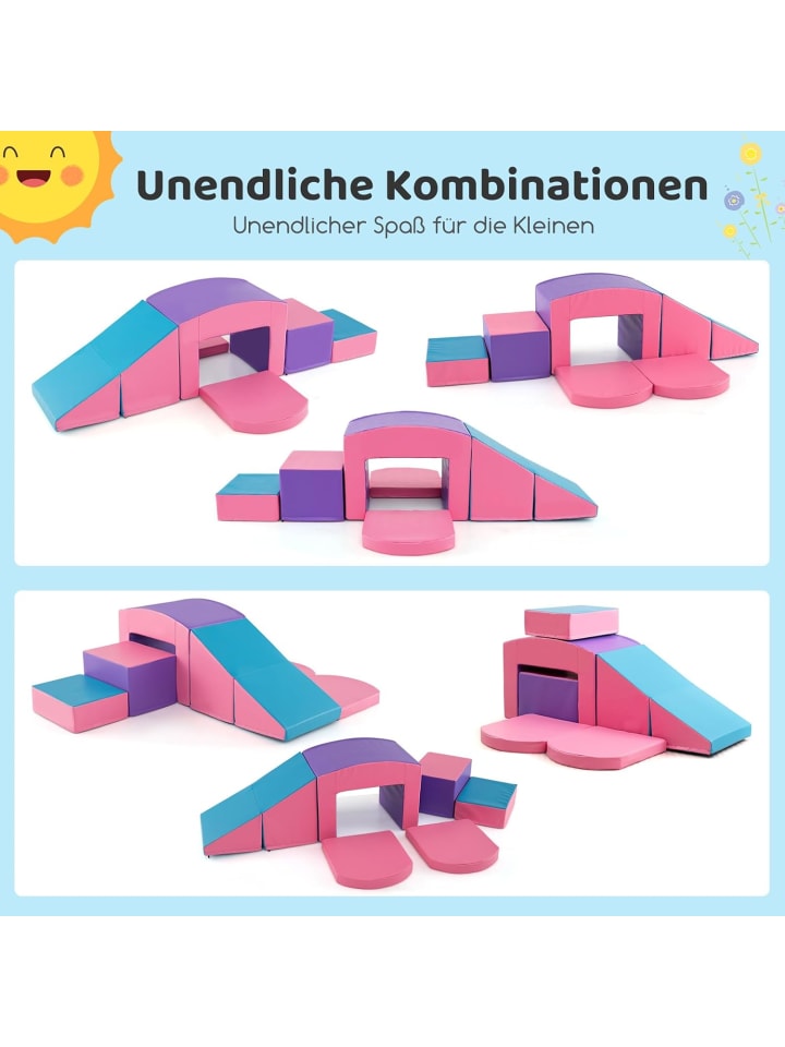COSTWAY 6 tlg. Schaumstoffbausteine in Rosa günstig kaufen onesize