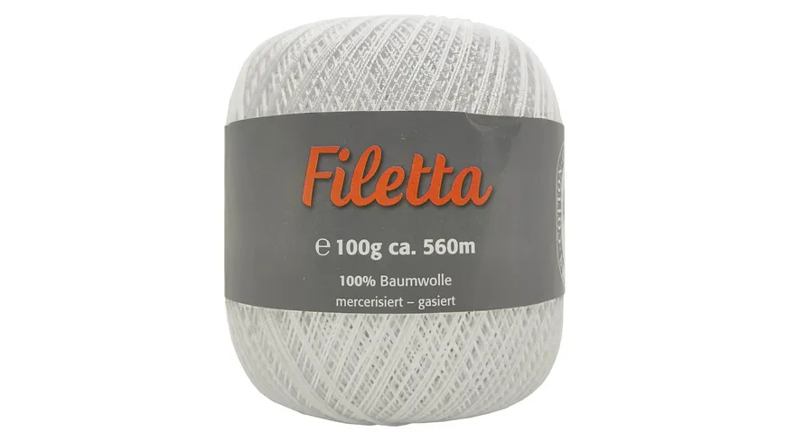 Filetta Häkelgarn 100g 100 g 100 - weiss