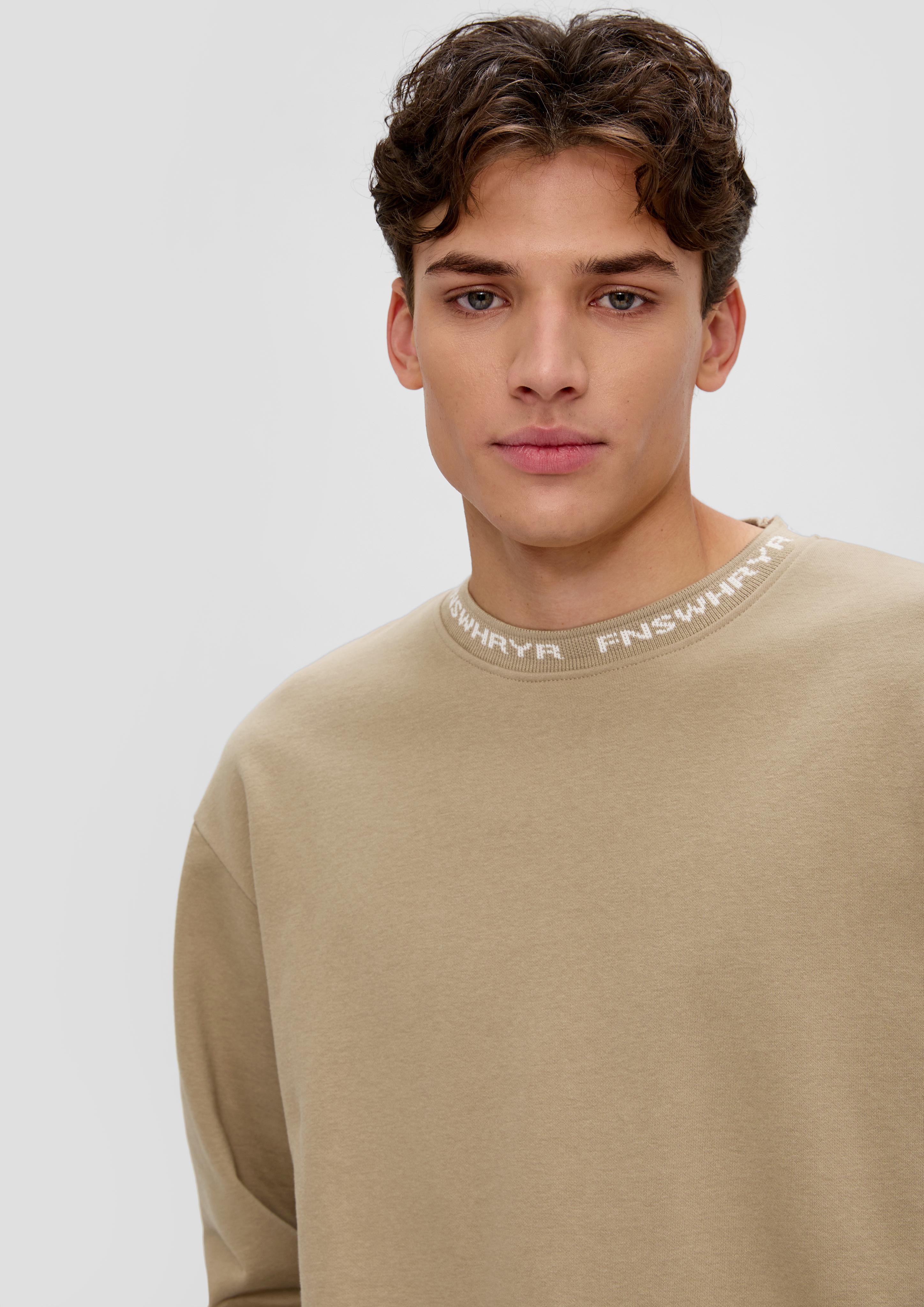 Sweatshirt mit Jacquard-Blende  2135447-8235