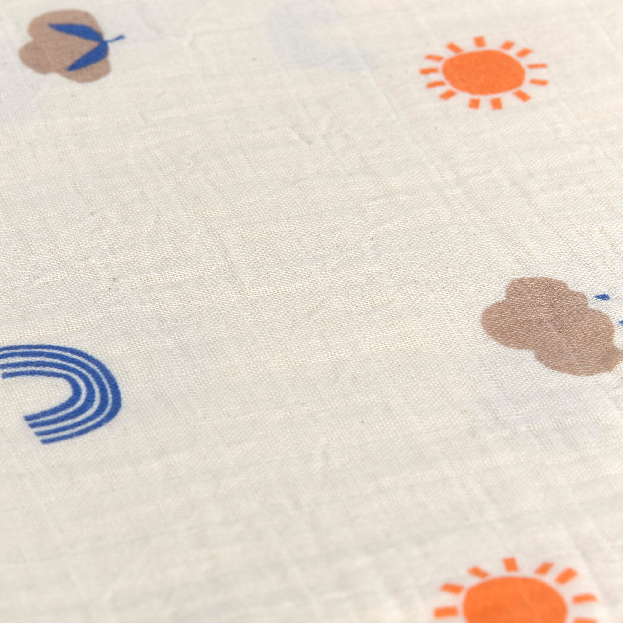 Musselin Set (Kapuzenhandtuch + Waschhandschuhe) - Nature, Beige