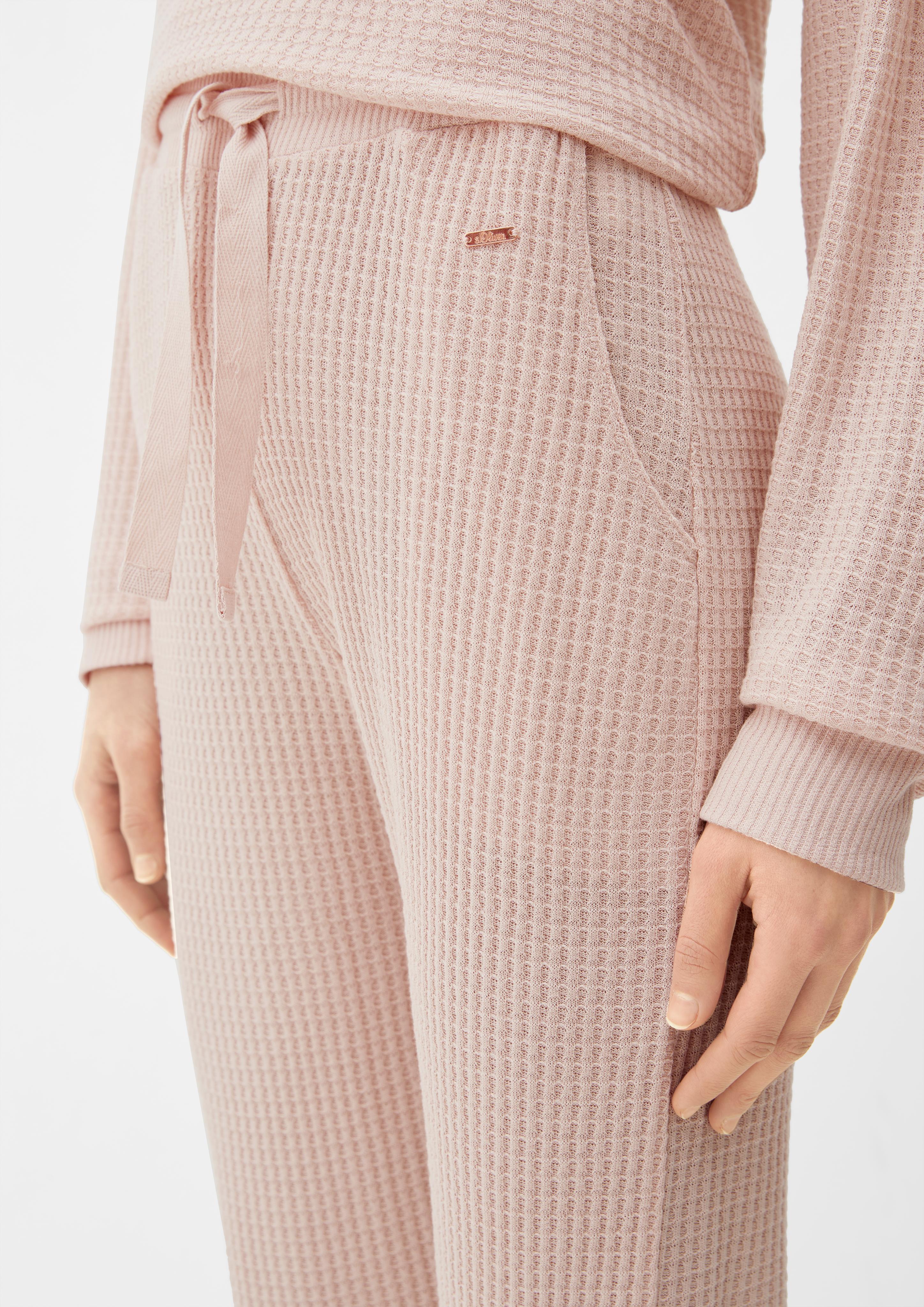 Pyjamahose in Waffelpiqué-Struktur  6007848-4418