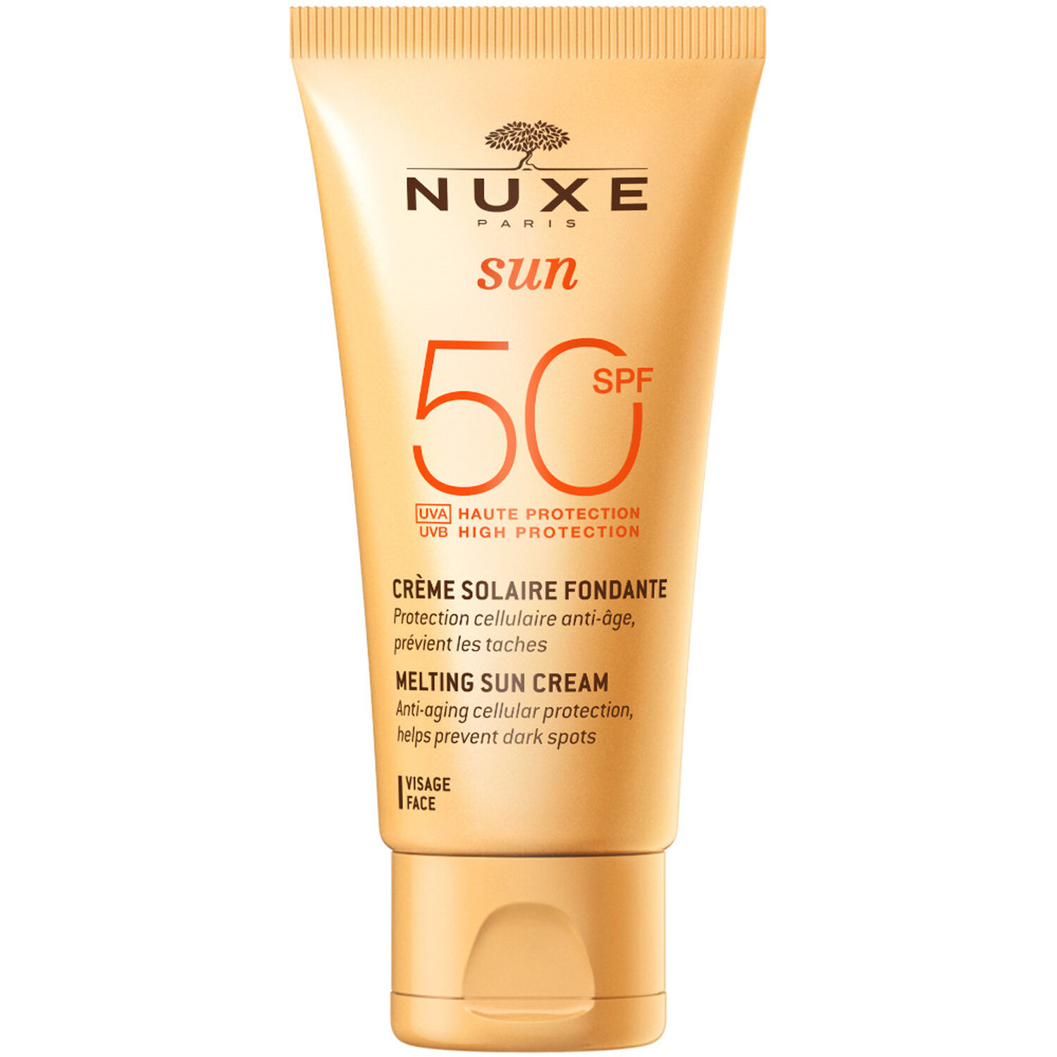 Nuxe Crème solaire visage fondante Haute Protection SPF50 Nuxe Sun - Tous types de peaux - 50ml