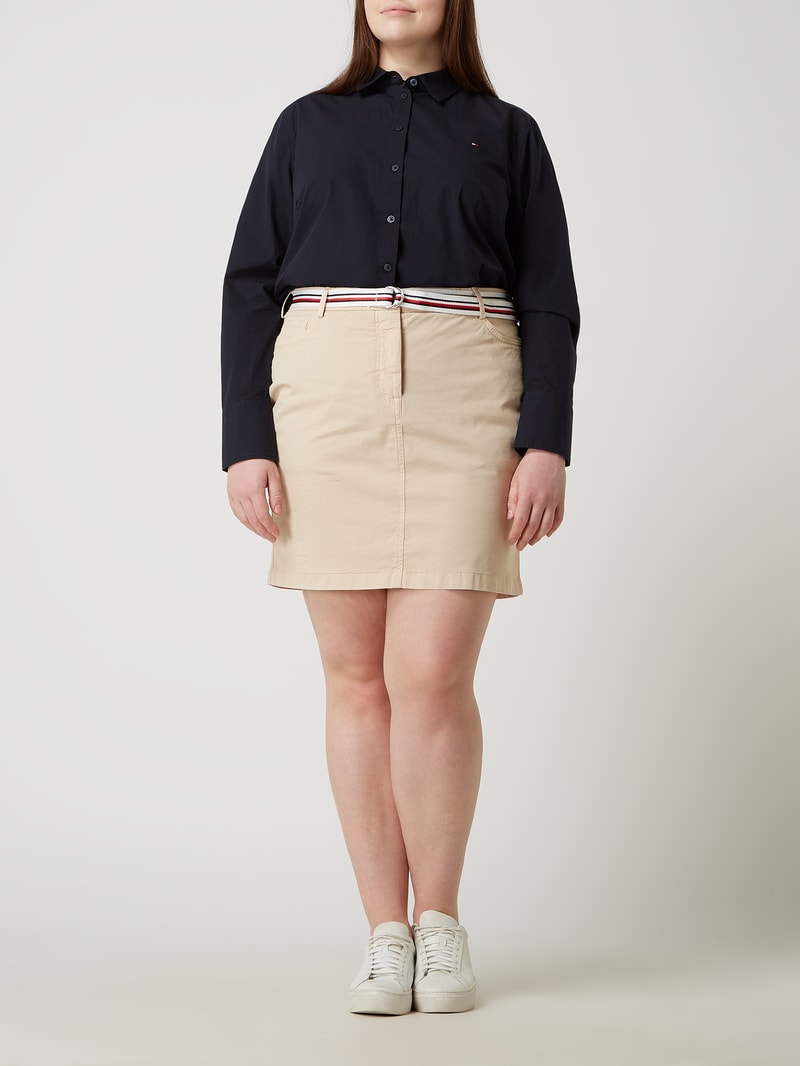 PLUS SIZE Rock mit Stretch-Anteil in beige