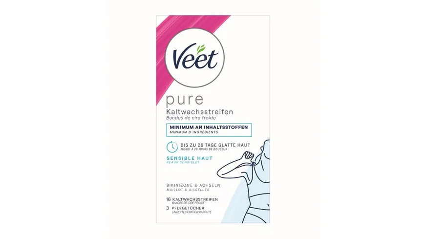 Veet PURE Kaltwachsstreifen Bikini & Achseln