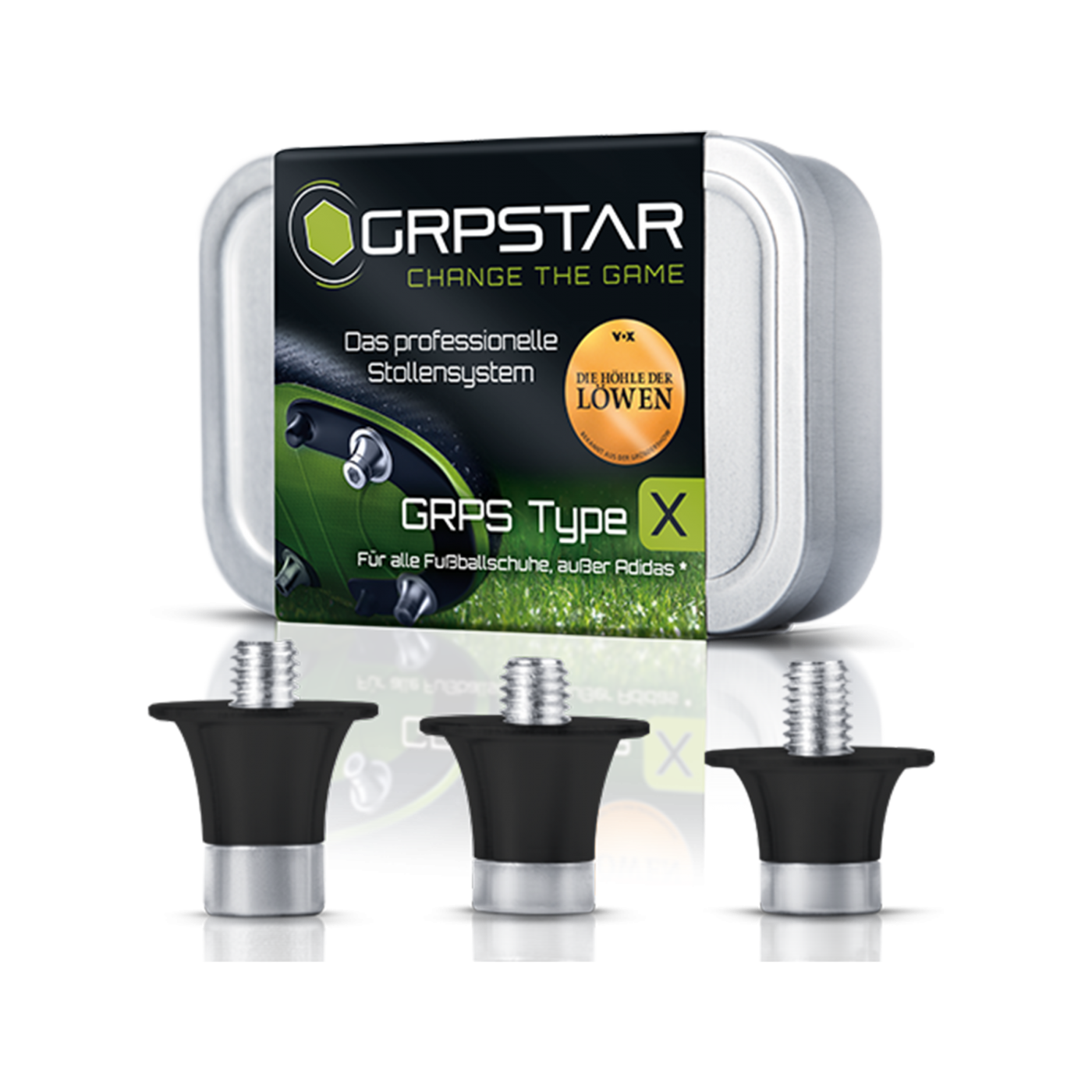 GRPSTAR Type X Stollen Schwarz Höhe verstellbar 15mm 13mm 11mm