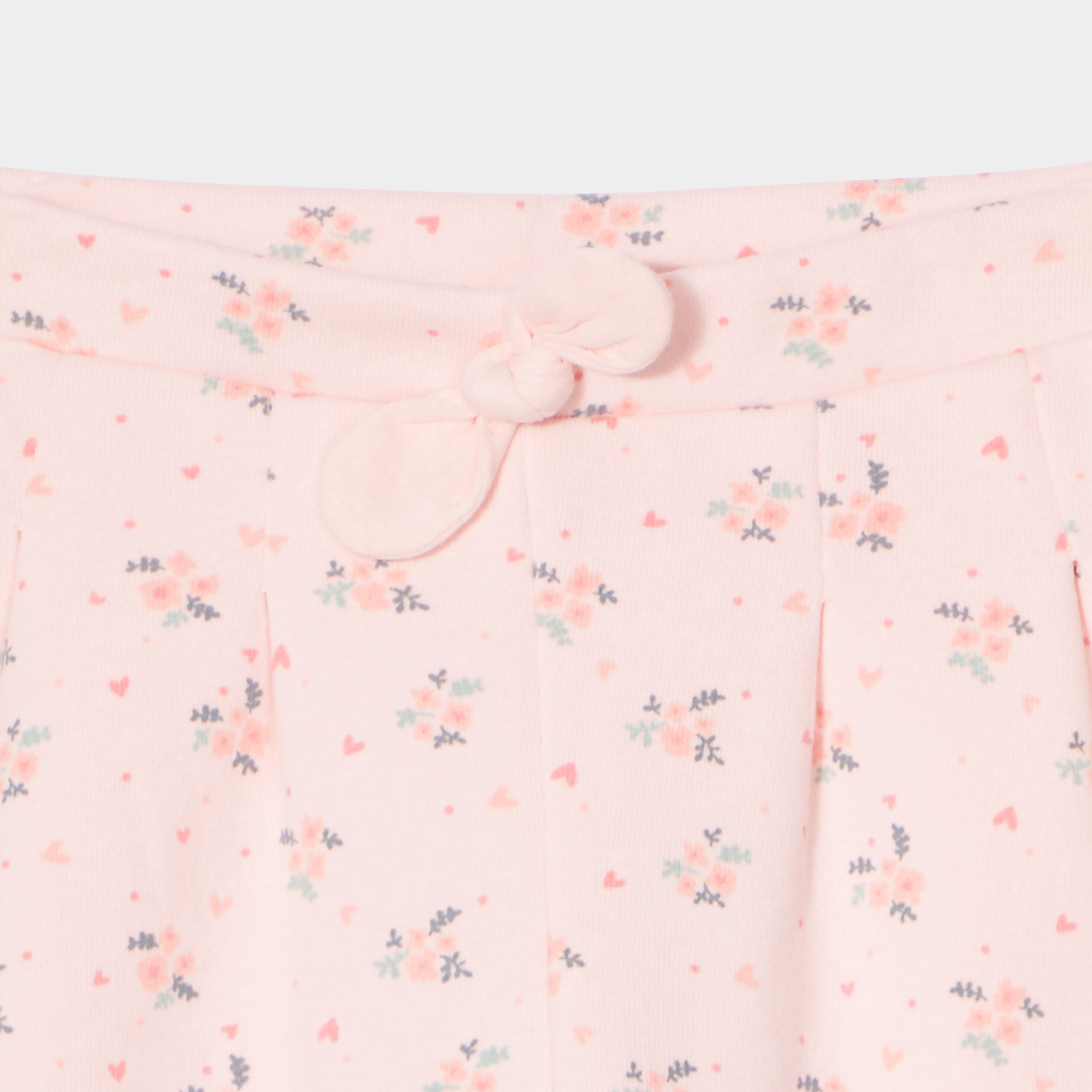 Jegging taille élastiquée avec noeud rose clair bébé fille | La Halle