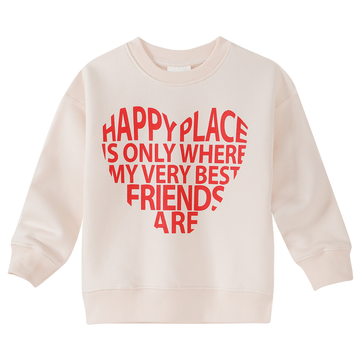 Mädchen Sweatshirt mit Text-Print