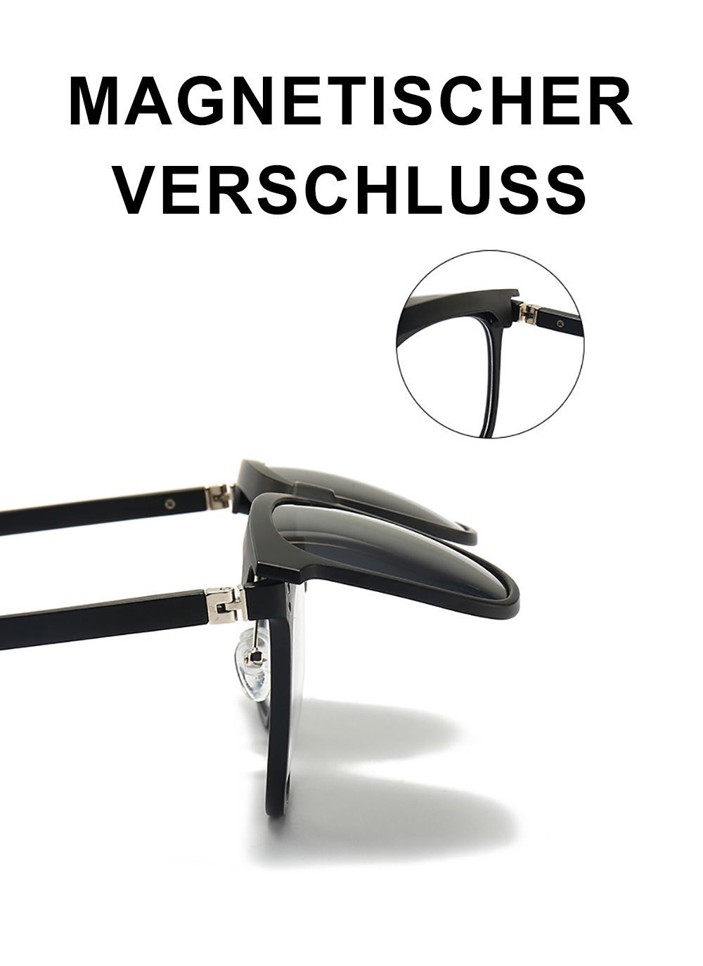 PACIEA Sonnenbrille 1 Paar Anti-Blaulicht +5 Paar Sonnenbrillen Magnetische Sauggläser
