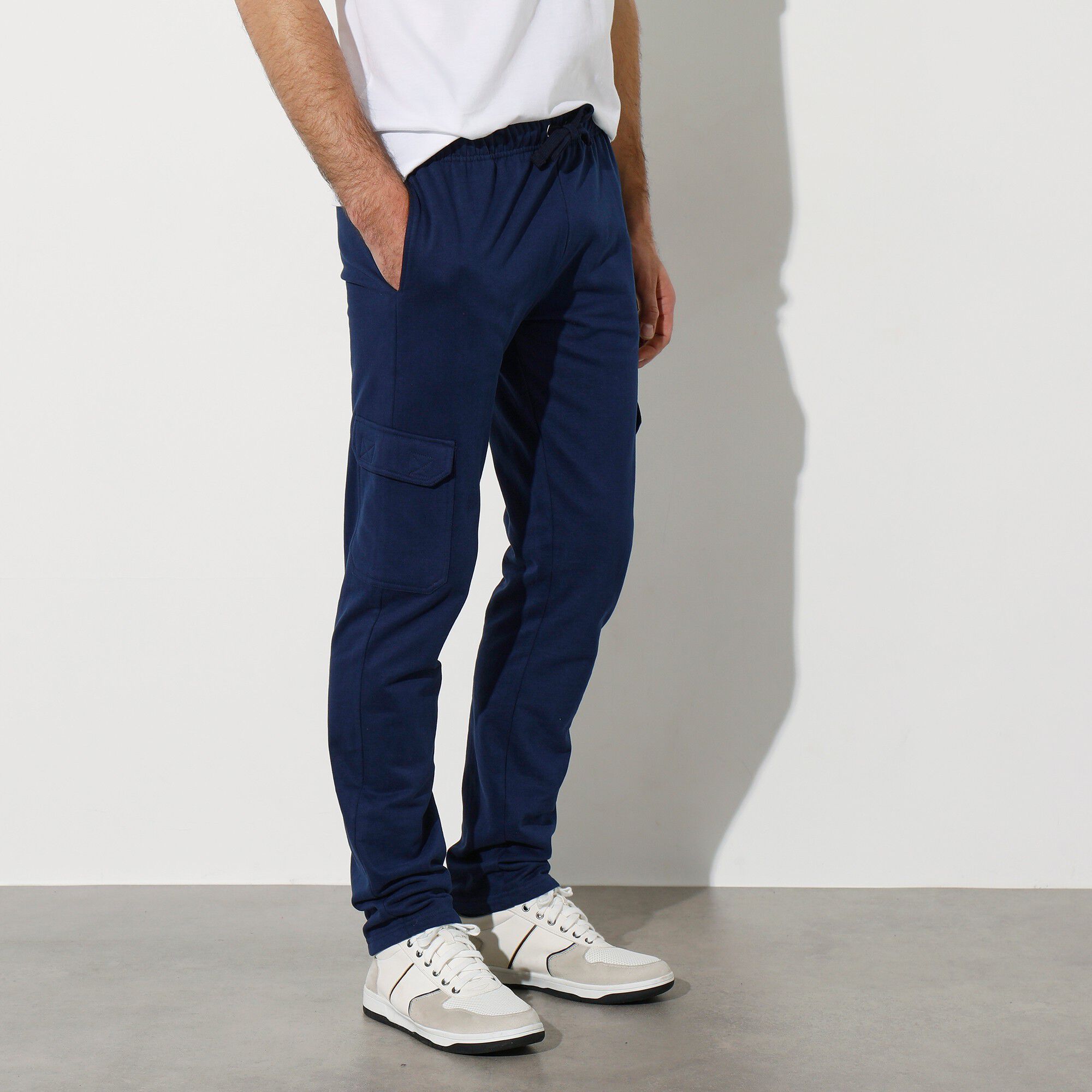 Pantalon molleton cargo bas droits