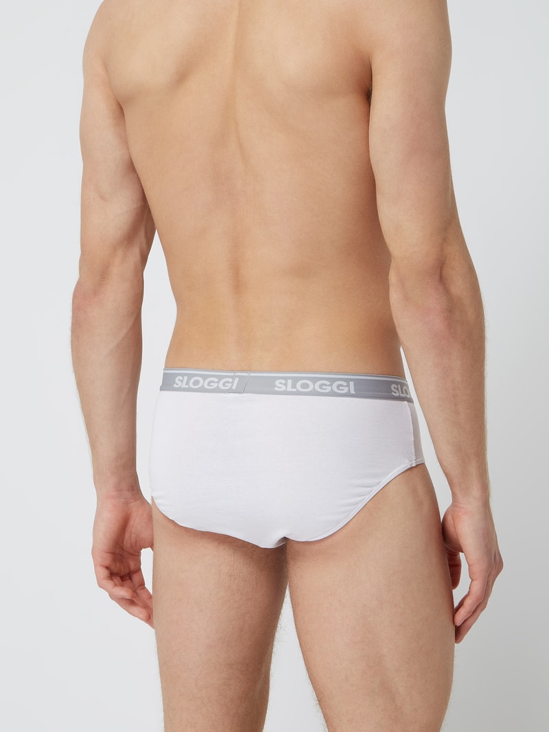 Slip mit Stretch-Anteil im 6er-Pack in weiß