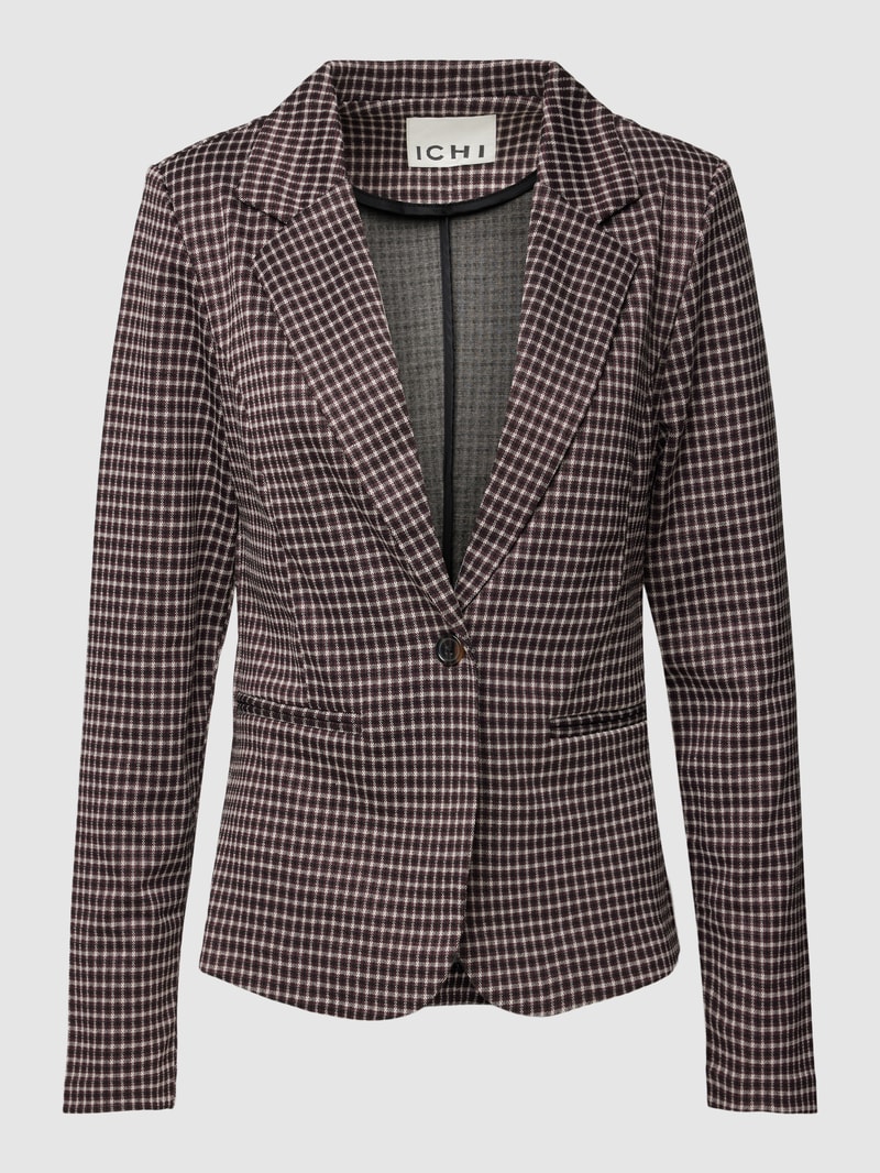 Blazer mit Karomuster Modell 'Kate' in bordeaux rot