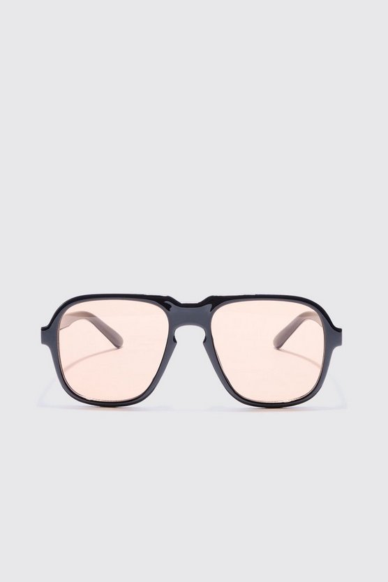 Retro-Sonnenbrille mit braunen Gläsern