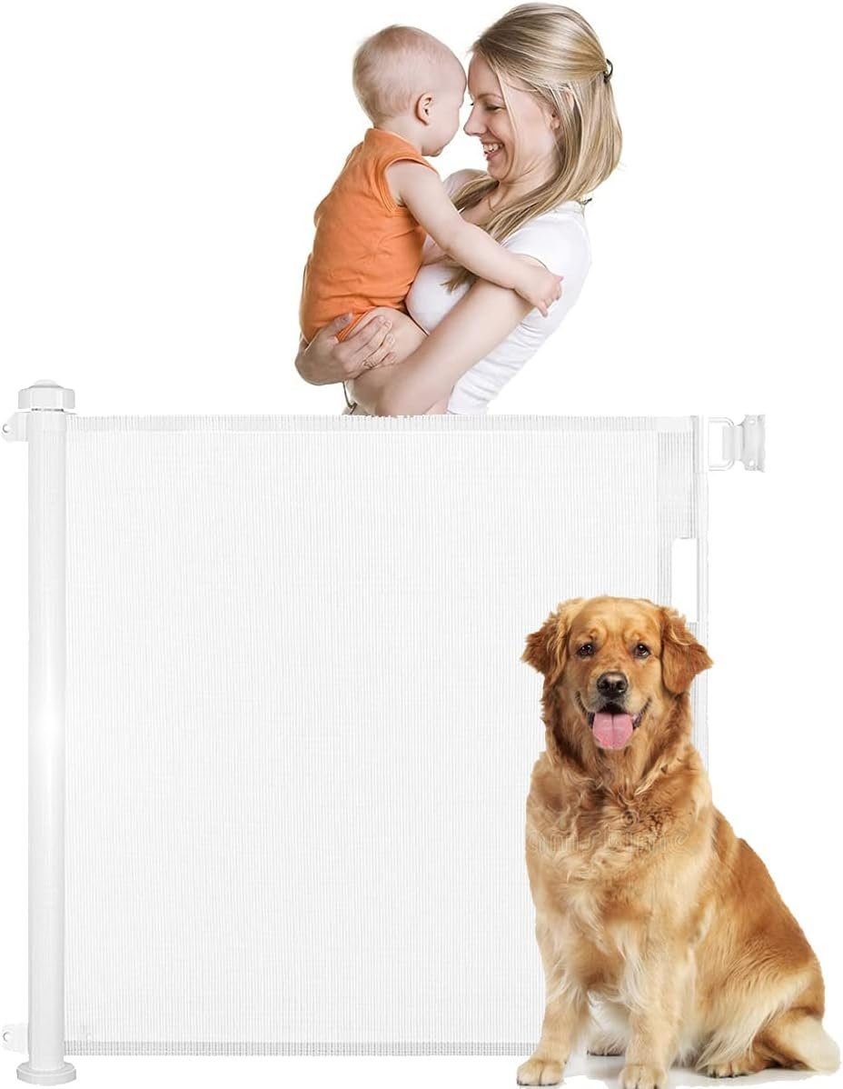 Hikeren Türschutzgitter Ausziehbares Treppengitter für Kinder und Haustiere, 86*180cm