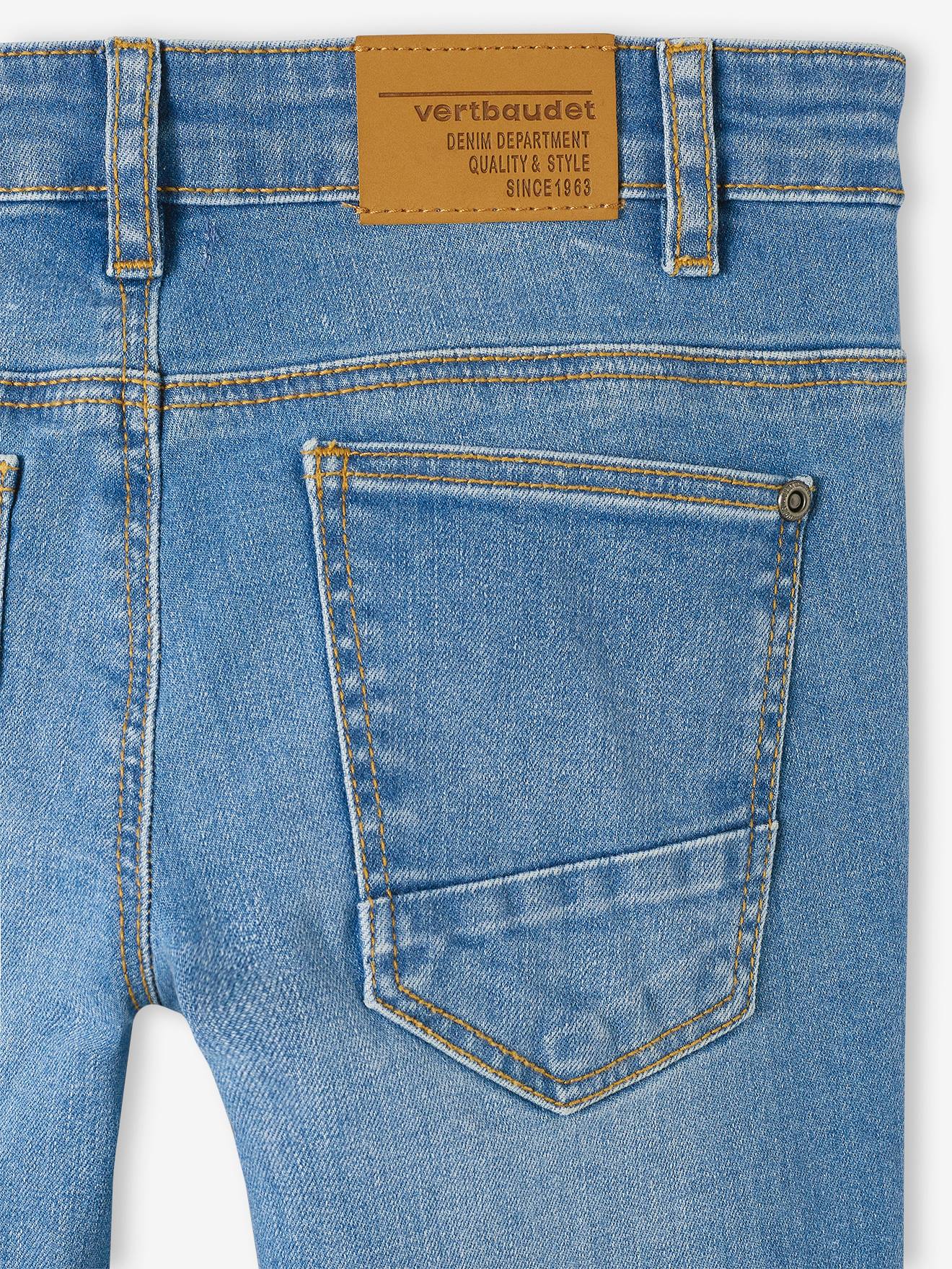 Vertbaudet Jungen Slim-Fit-Jeans WATERLESS, Hüftweite COMFORT Oeko-Tex - dark blue