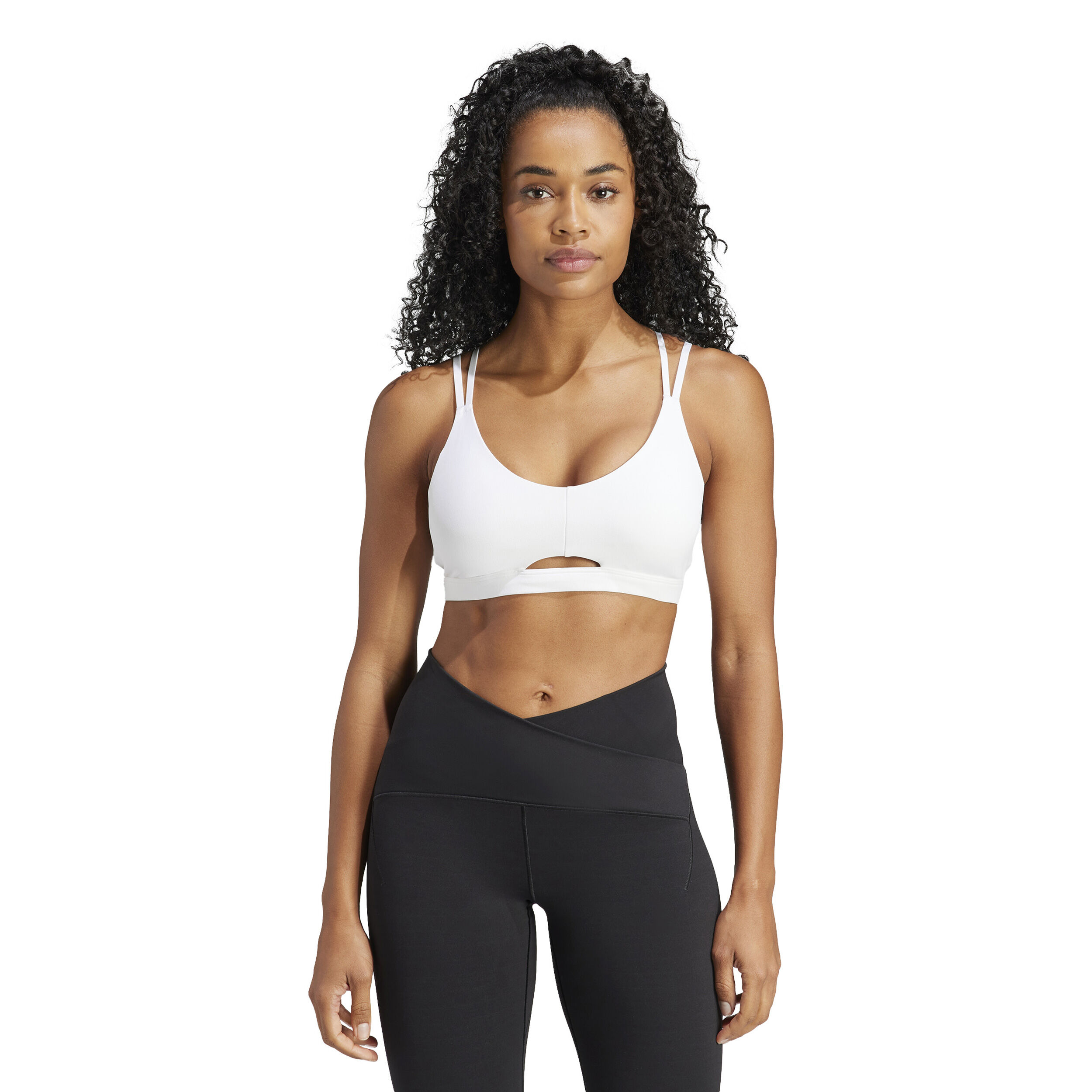 YO Long Studio Long Sleeve Sport-BH Damen - Weiß