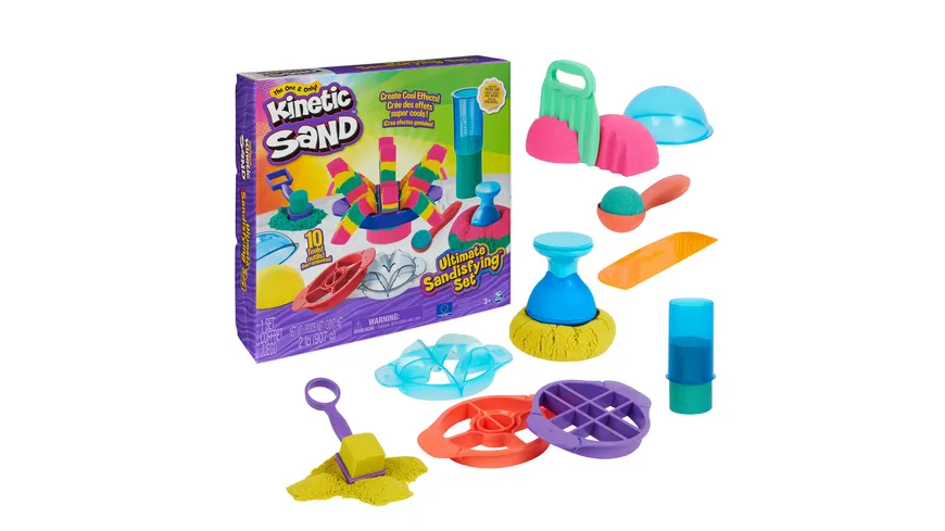 Kinetic Sand Ultimate Sandisfying Set mit 907 g Kinetic Sand und 10 Werkzeugen