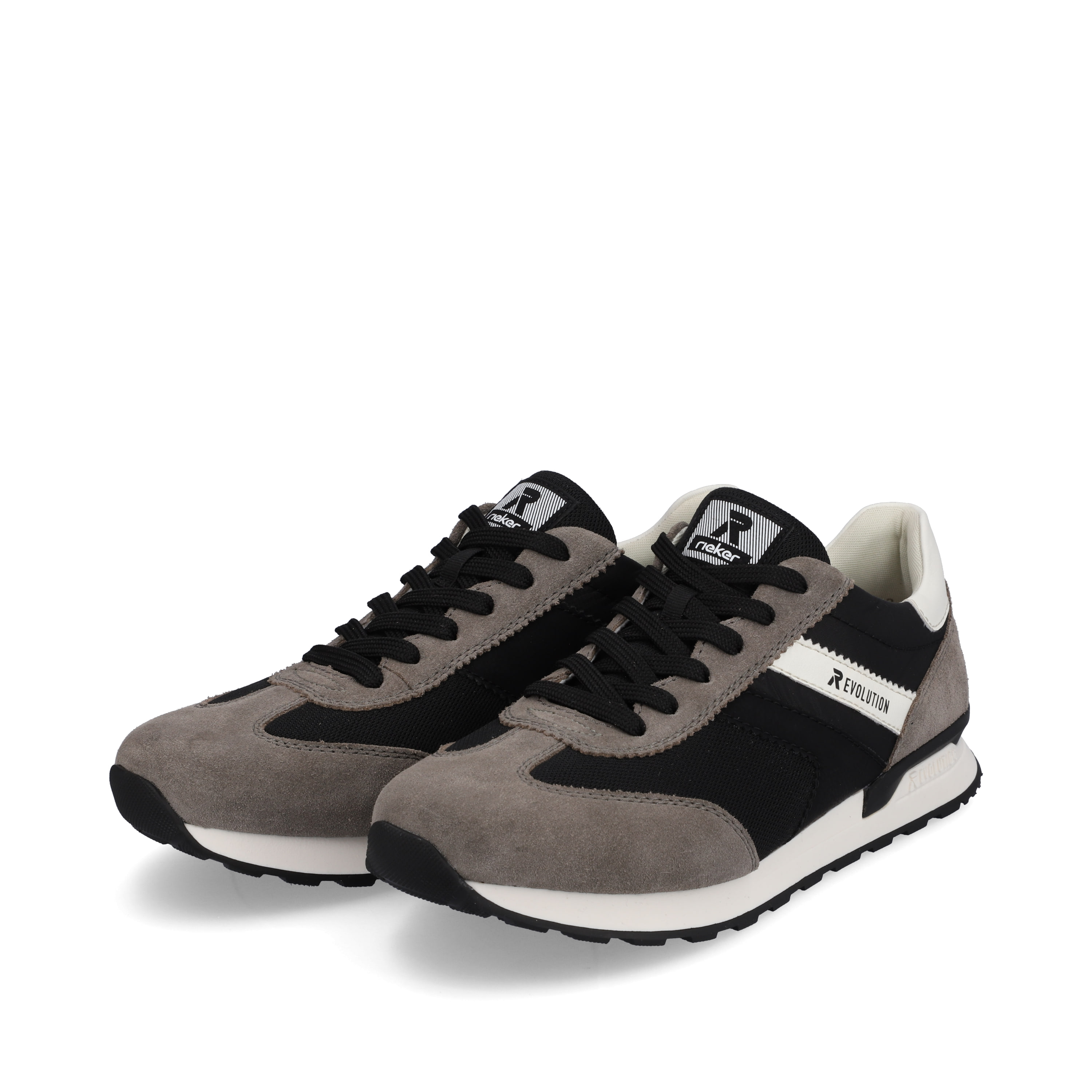 Rieker Herren Sneaker Low deep-black stone-grey