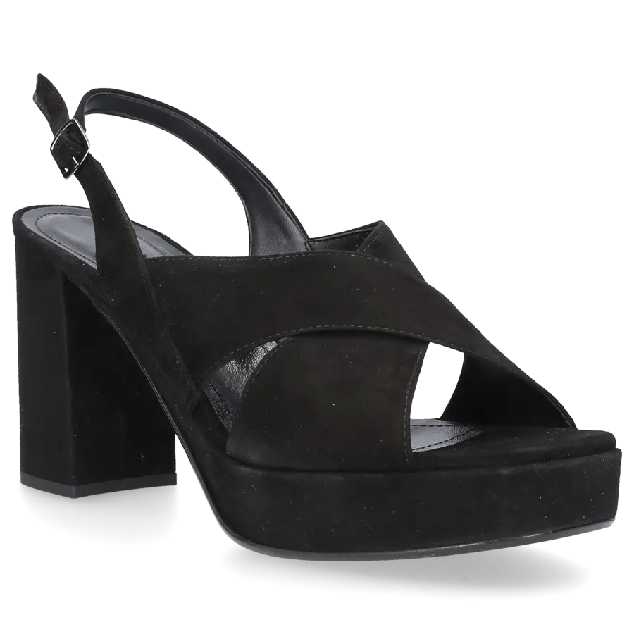 Sgamo - Sandalen 574 Veloursleder - schwarz