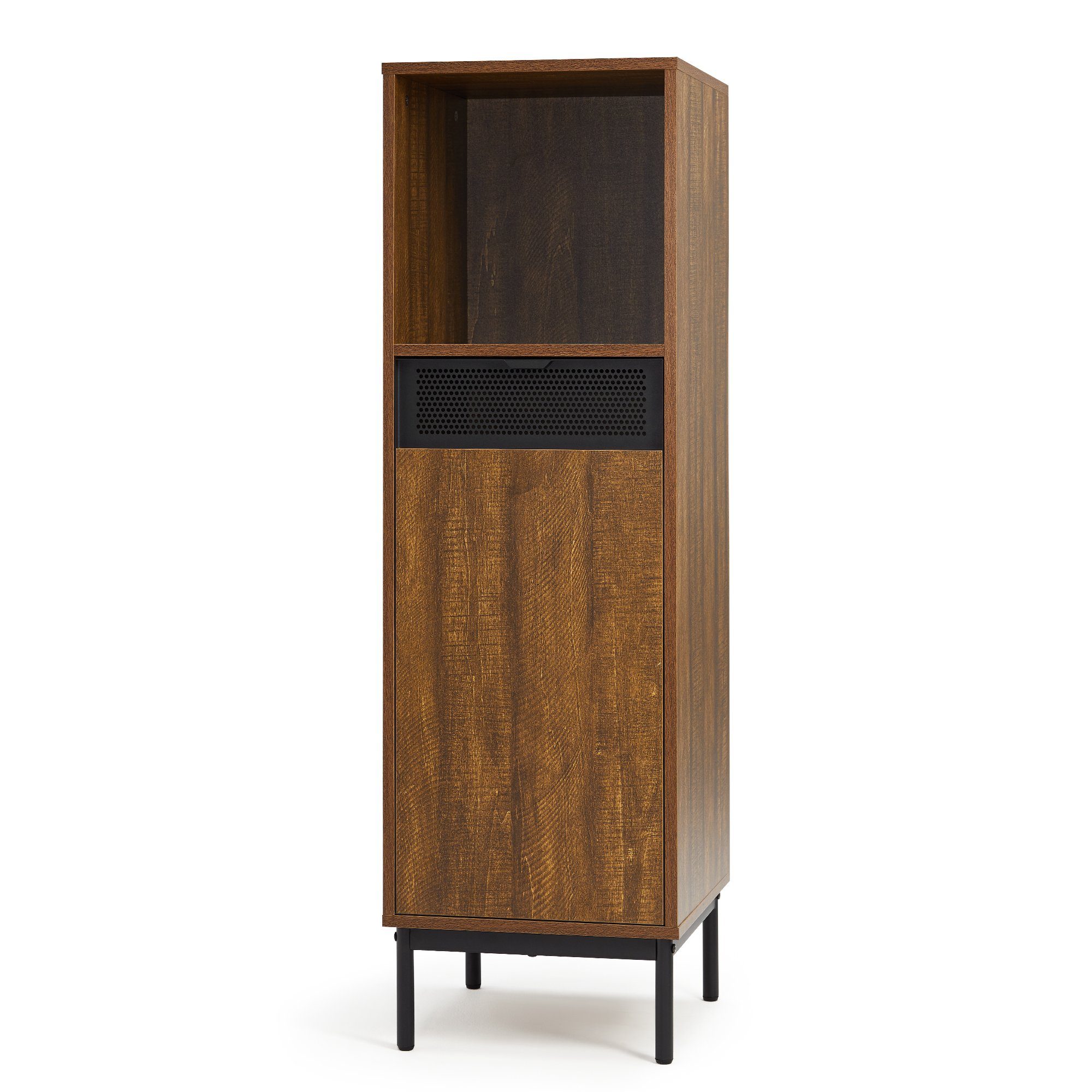 Mondeer Kommode Hohes Sideboard, mit Ausgeschnittenen Metalltüren und Verstellbaren Trennwänden