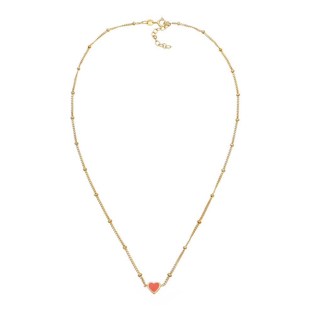 Elli Elli Collier Enfants pendentif coeur boules avec émail en argent sterling 925 pla collier