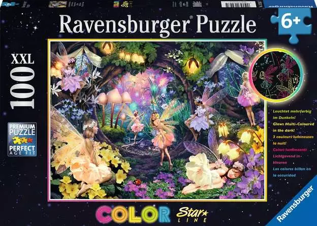 Kinderpuzzle ab 6 Jahren - Leuchtende Waldfeen - 100 Teile