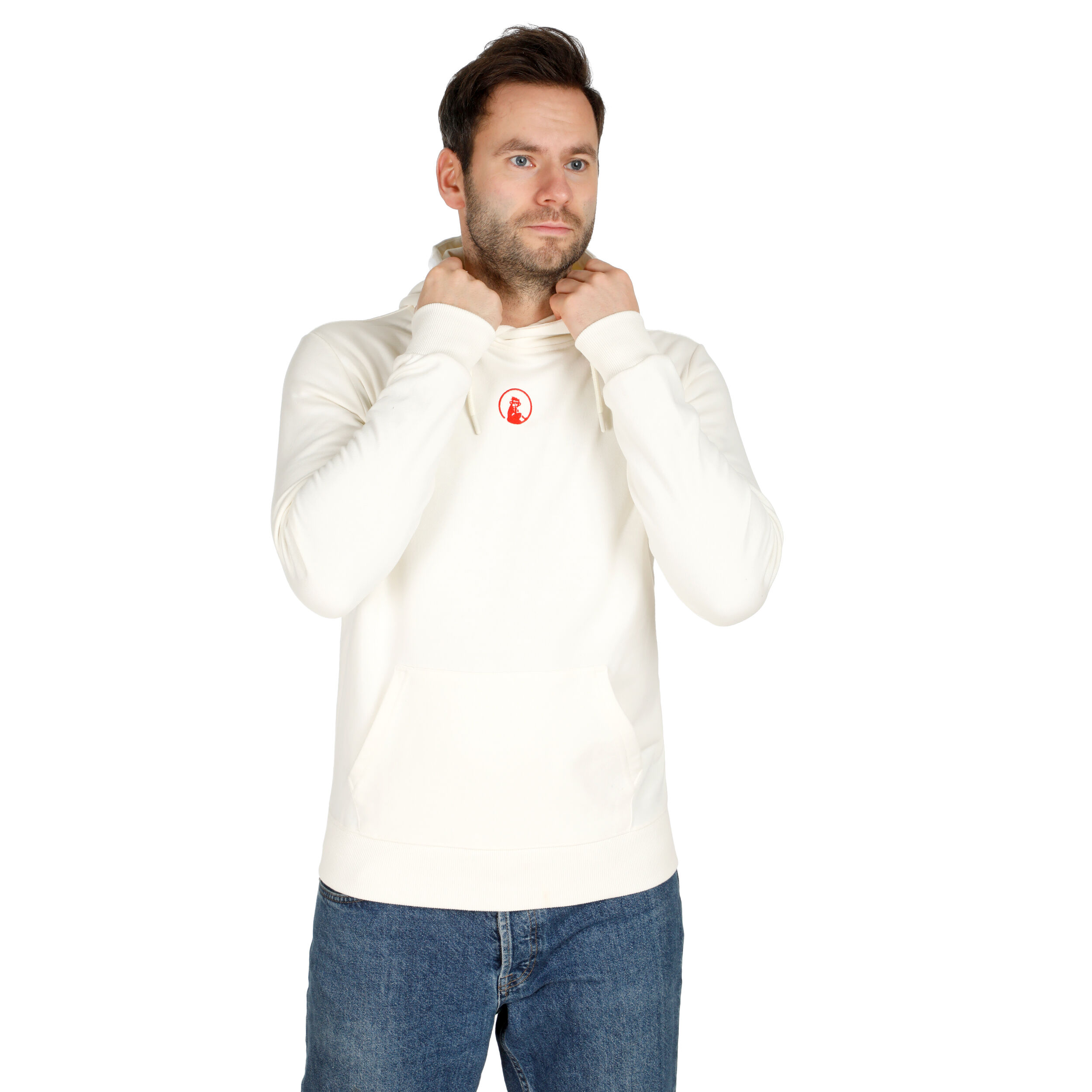 Crossroad Blurred Hoody Herren - Weiß, Salbei
