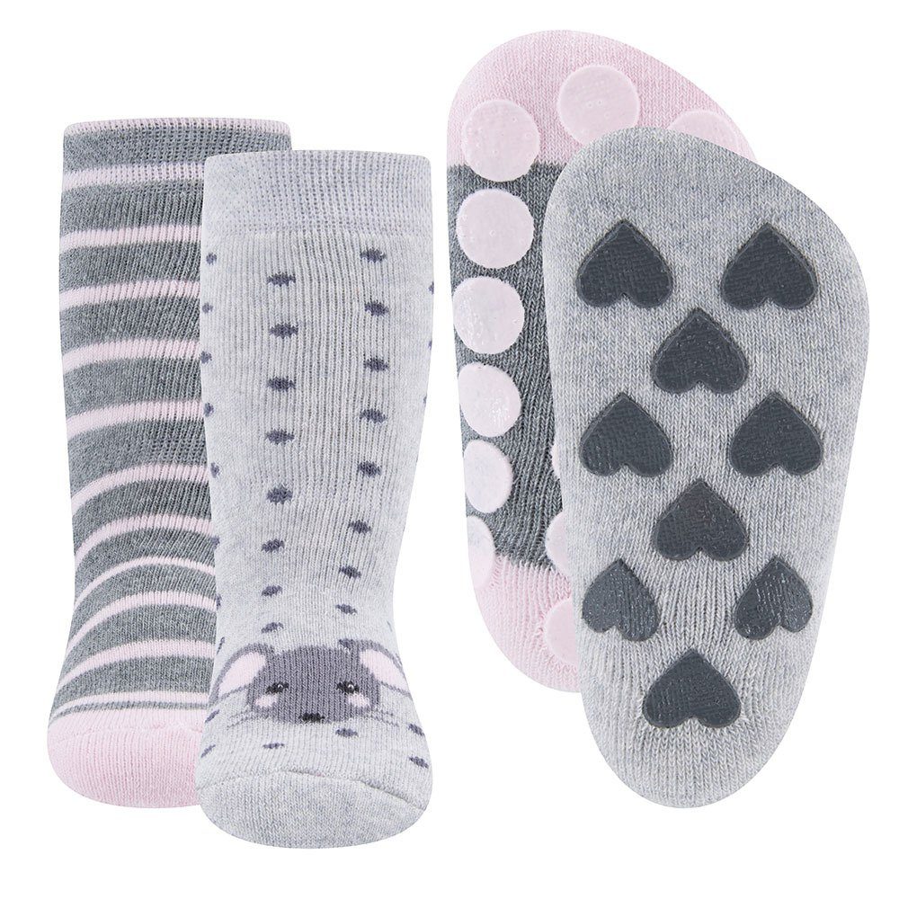 Ewers ABS-Socken Stoppersocken Maus/Ringel (2-Paar)