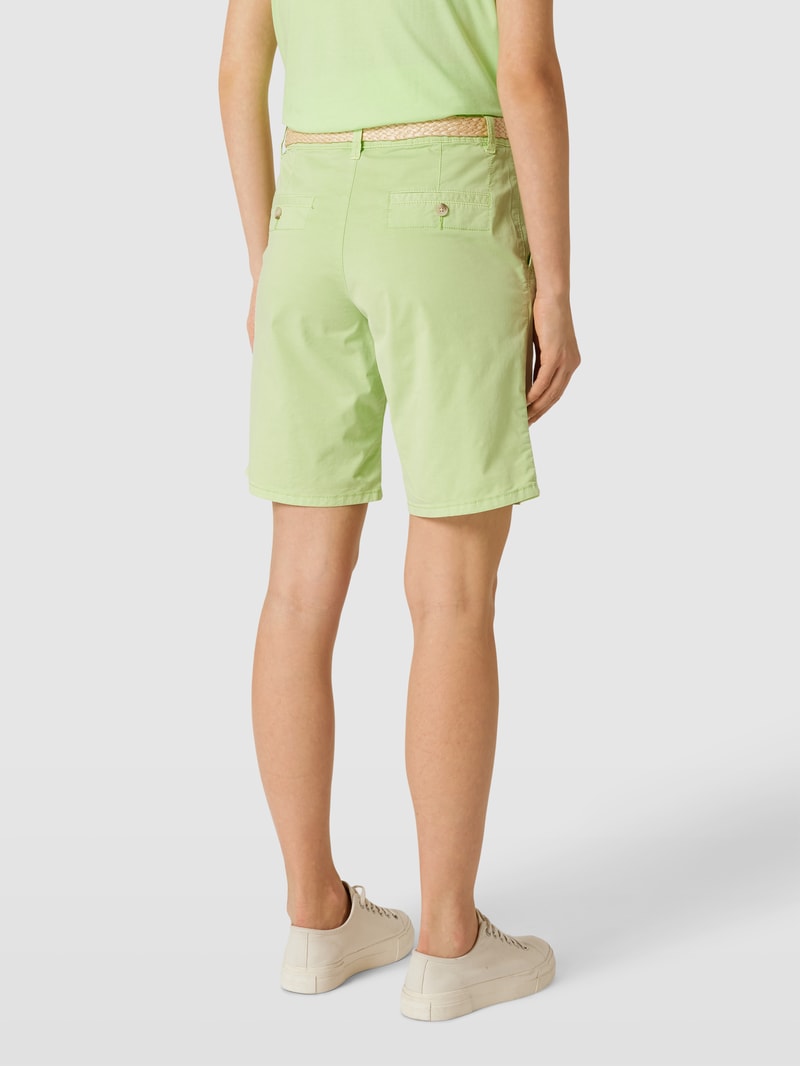 Chinoshorts mit französischen Eingrifftaschen in hellgrün