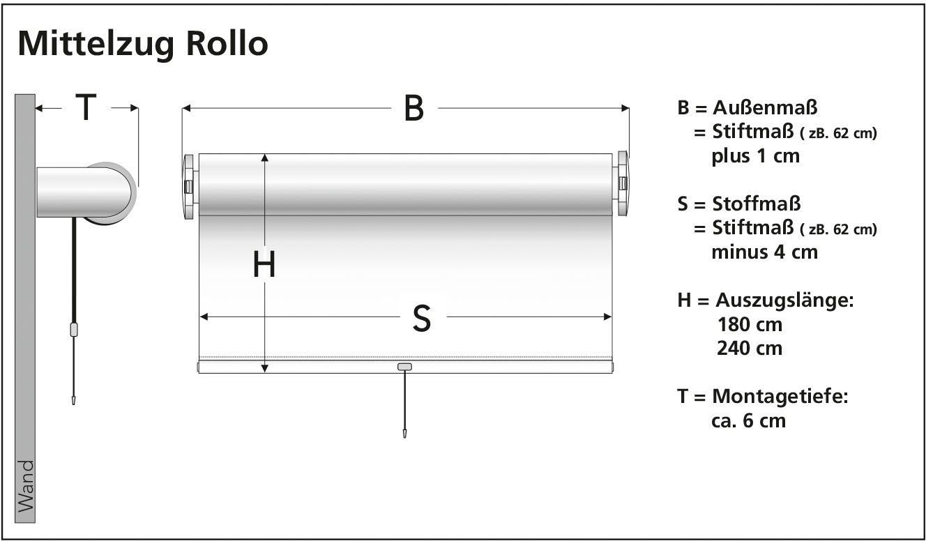 Springrollo Uni, Liedeco, Lichtschutz, freihängend, verschraubt, lichtdurchlässig