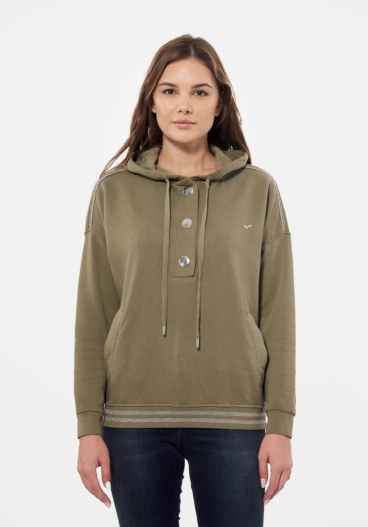 FADLE  Sweat kaki Femme en 100% coton