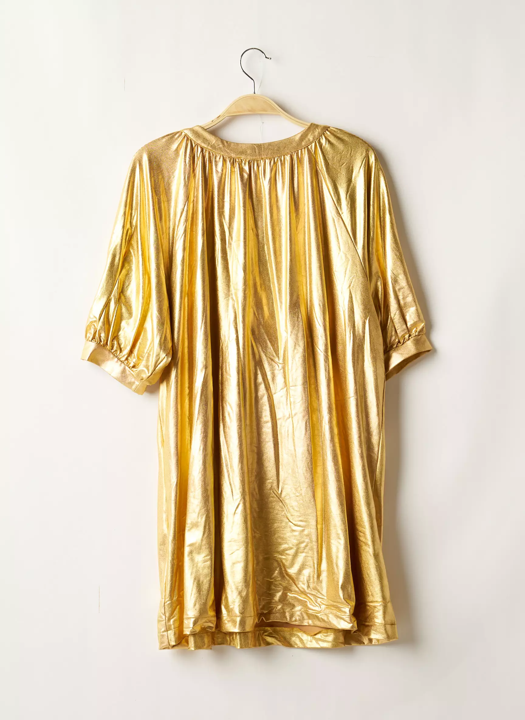 Plume Robes Mi Longues Femme couleur jaune