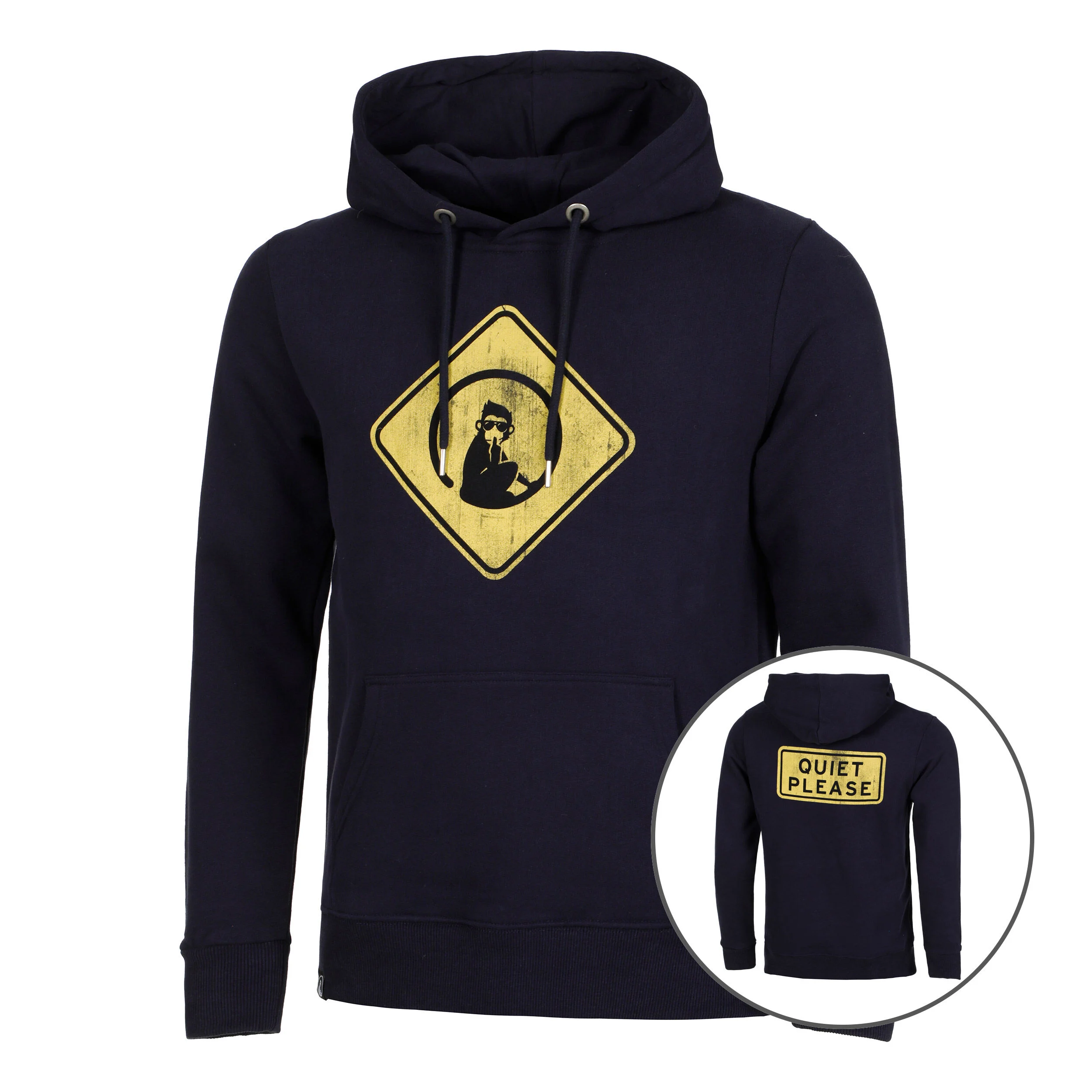 Australia Road Sign Hoody Herren - Dunkelblau, Gelb