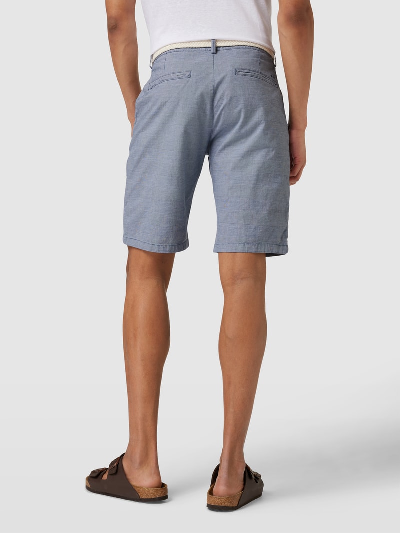 Bermudas mit Stoffgürtel in ozean blau