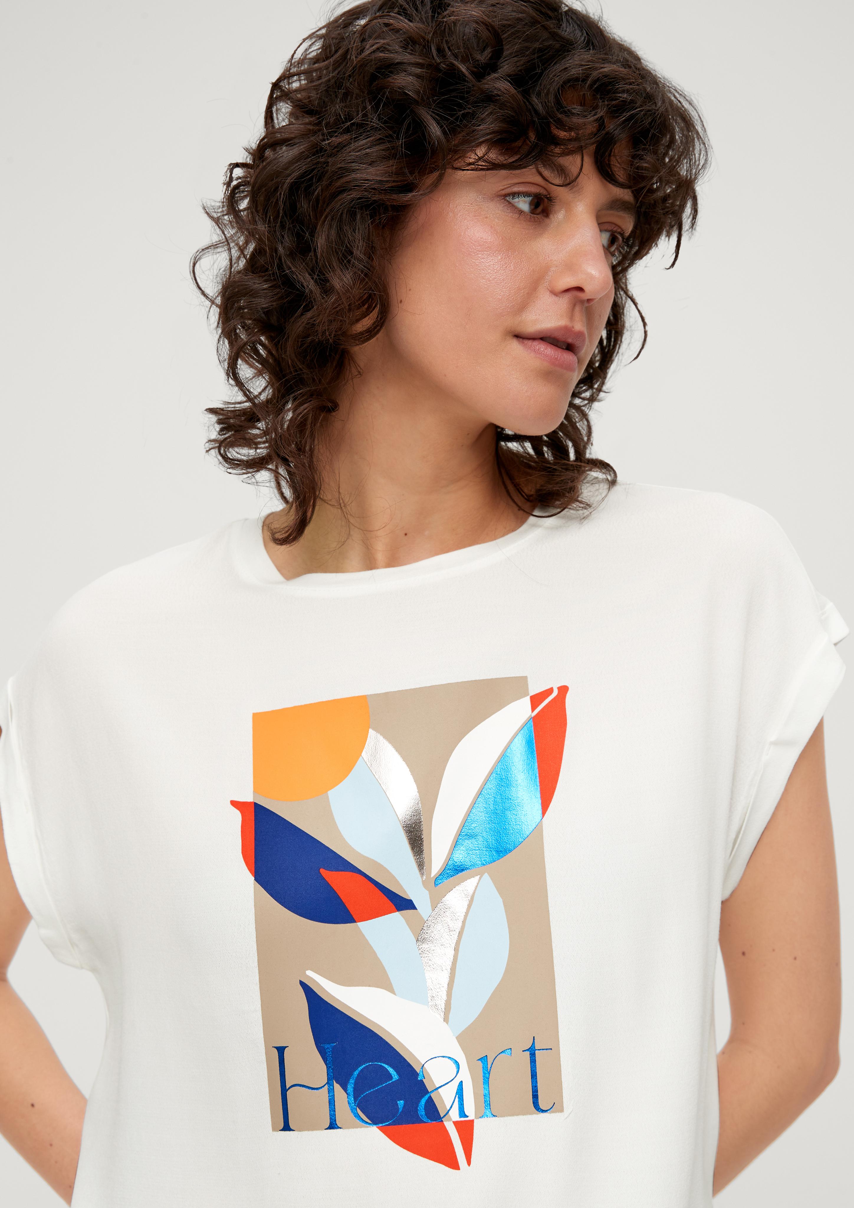 T-Shirt mit Frontprint  2133400-02D0