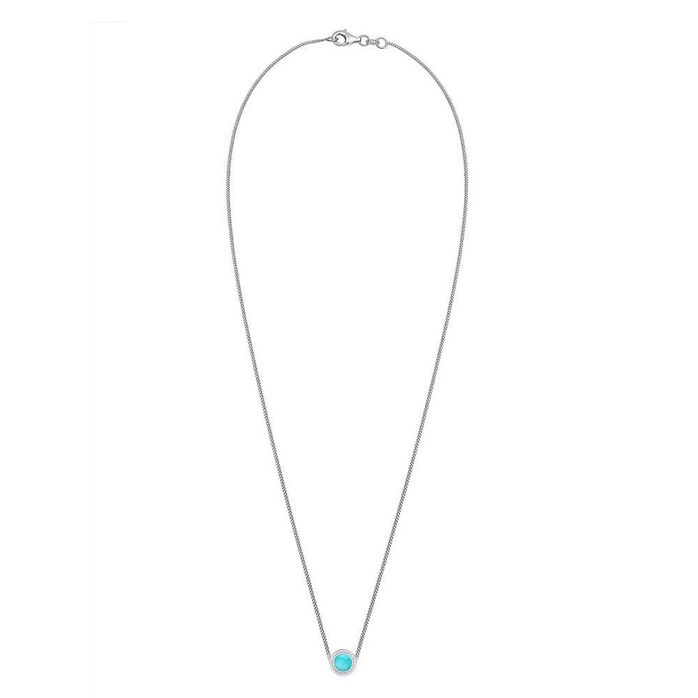 Elli Elli Collier Femme Pendentif Howlite Simple - (925/1000) Argent collier