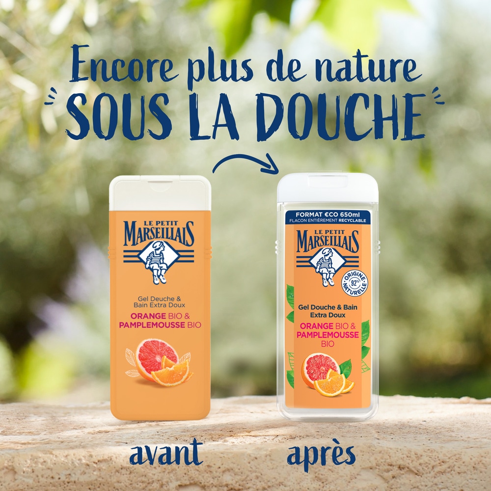 le petit marseillais LE PETIT MARSEILLAIS  DOUCHE EXTRA DOUXORANGE BIO & PAMPLEMOUSSE BIO 650 ML Gel Douche