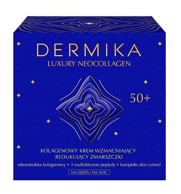 Dermika luksuzna neokolagenska krema za jačanje kolagena 50+ za dan i noć