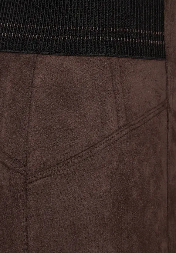 Street One Skinny Hose in Velour Optik