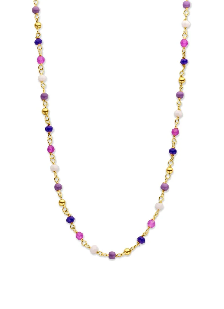 Casa Jewelry Lovely Lavender necklace gold plated