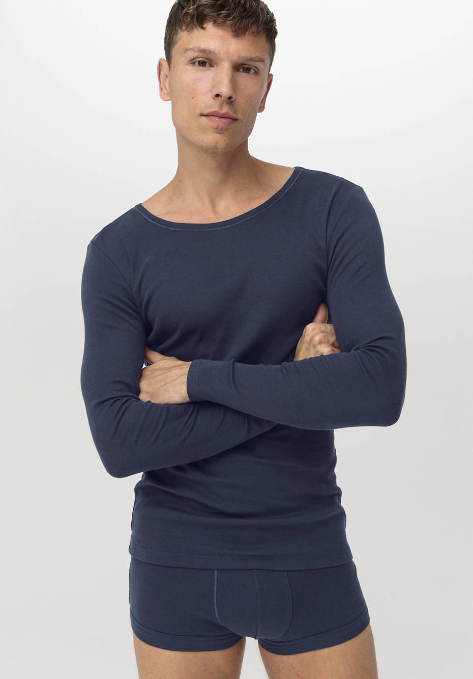 Langarm-Shirt aus reiner Bio-Baumwolle, 2er-Pack