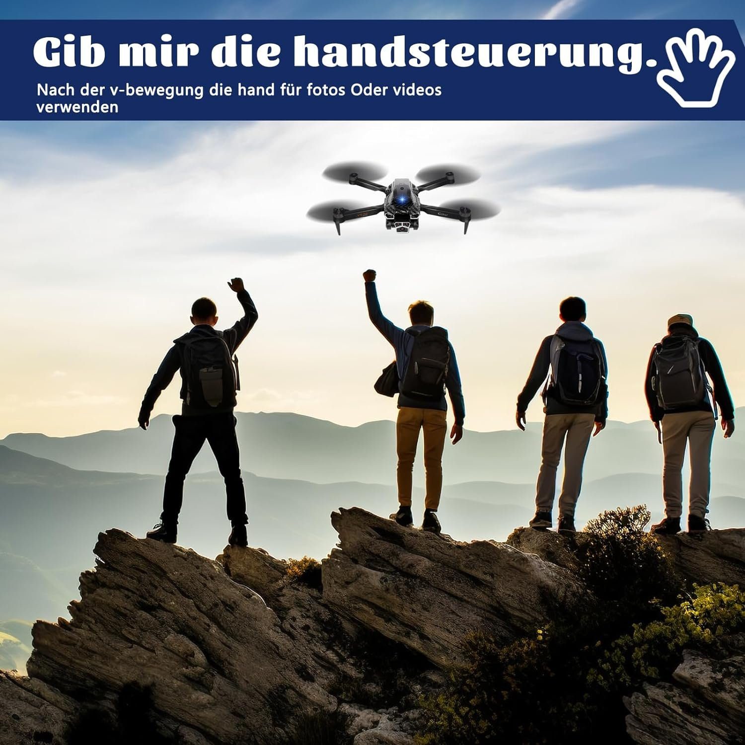 zoeyzoey Drohne (4K, 360-Grad-Wendung mit,HD Bürstenloser Motor RC Quadcopter mit Tasche, Kinderfreundliche mit Dual-Kameras für beeindruckende Luftaufnahmen)