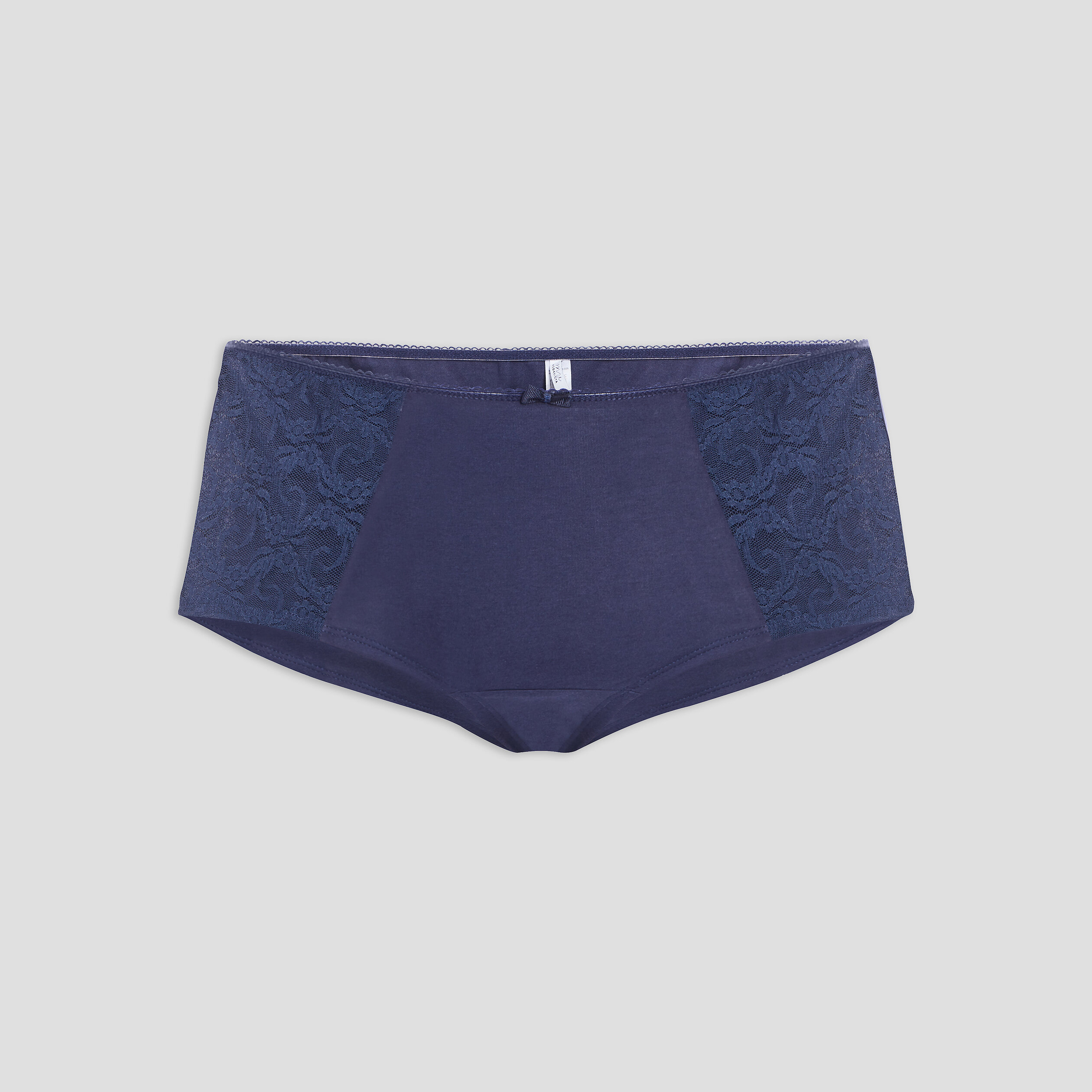 Shorty en coton bleu marine femme grande taille | La Halle